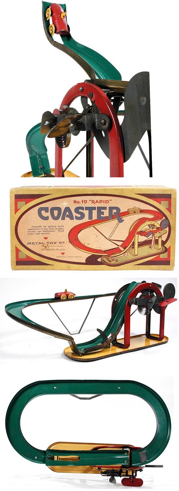 c.1925 Metal Toy Co., No.10 Rapid Coaster in Original Box